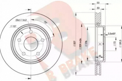 R BRAKE 78rbd29269 -  Тормозной диск